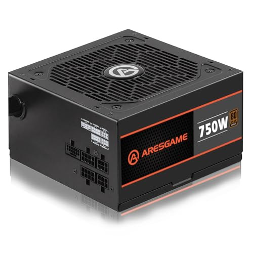 ARESGAME AGV750 750W Power Supply 80 Plus Bronze Certified Semi Modular Power Supply 5 Year Warranty