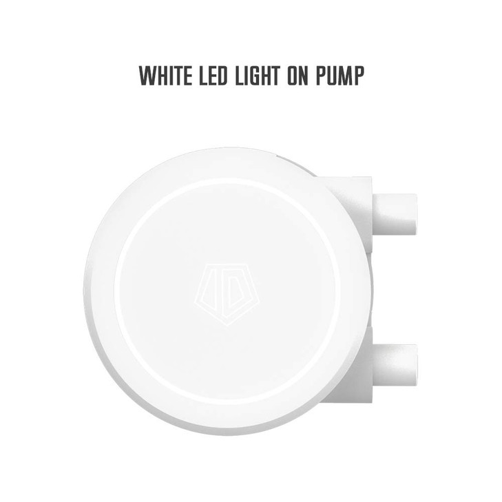 IDCOOLING FROSTFLOW X 240 Snow CPU Water Cooler LGA1700 Compatible AIO Cooler 240mm CPU Liquid Cooler White LED 2x120mm