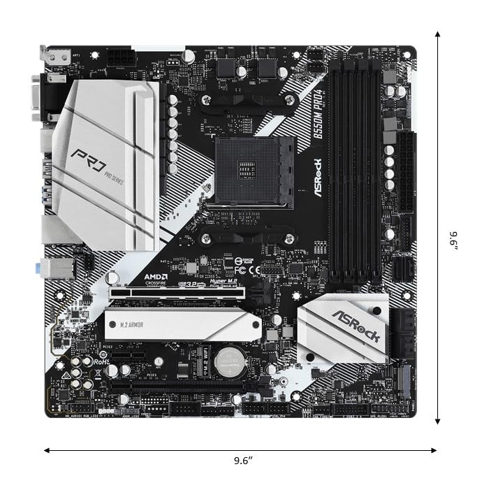 ASRock B550M PRO4 Supports 3rd Gen AMD AM4 Ryzen Future AMD Ryzen Processors Motherboard