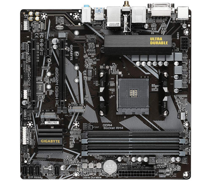 GIGABYTE B550M DS3H AC Motherboard Supports AMD AM4 Ryzen 5000 Processors MicroATX DDR4 Dual M2 SATA 6Gbs Intel 80211abg