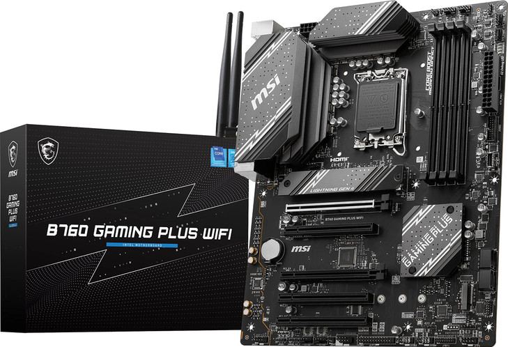 MSI B760 Gaming Plus WiFi Gaming Motherboard Supports 12th13th14th Gen Intel Processors LGA 1700 DDR5 PCIe 40 M2 25Gbps