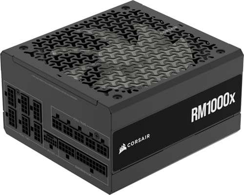 CORSAIR RM1000x Fully Modular LowNoise ATX Power Supply ATX 31 Compliant PCIe 51 Support Cybenetics Gold Efficiency Nati