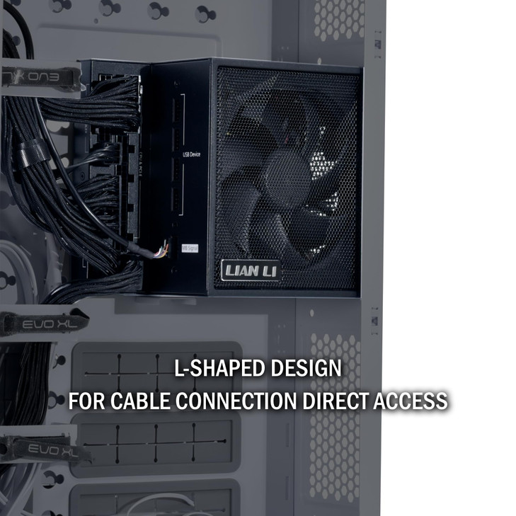 Lian Li Edge Series1300W Full Modular Power Supply80 Plus PlatinumATX 30 31PCIE 51LShape Design for Dual Chamber Case120