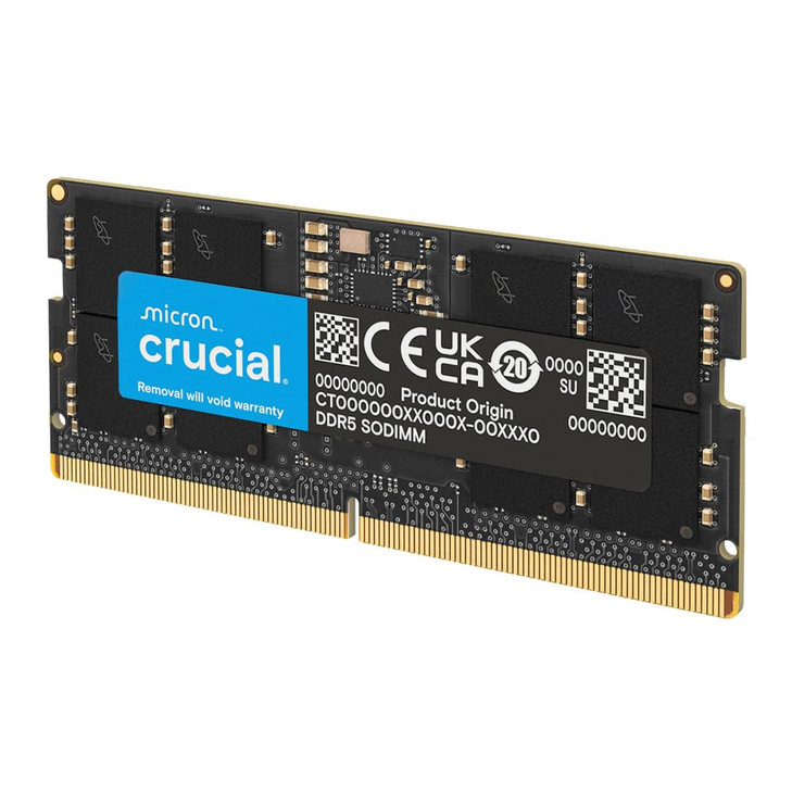 Crucial 32GB DDR5 RAM 5600MHz or 5200MHz or 4800MHz Laptop Memory SODIMM 262Pin Compatible with 13th Gen Intel Core and