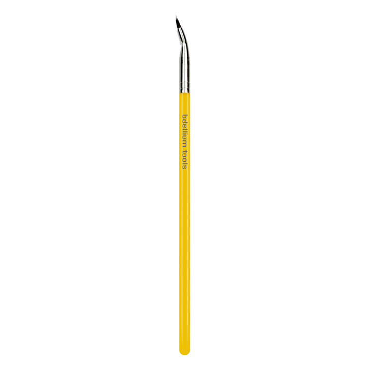 Bdellium Tools Professional Makeup Brush - Studio Series 708 Bent Eyeliner - With Soft Synthetic Fibers, For Smooth Application (Yellow, 1pc)