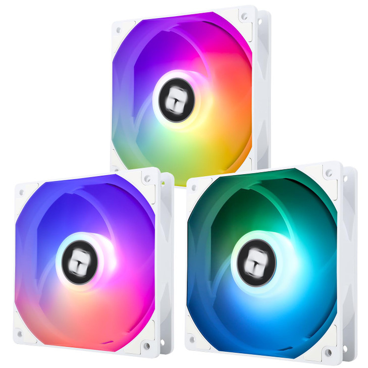 Thermalright TLC12CWS X3 CPU Fan 120mm White ARGB Case Cooler 4pin PWM Silent Computer Cooling Fan with SFDB Bearing Inc
