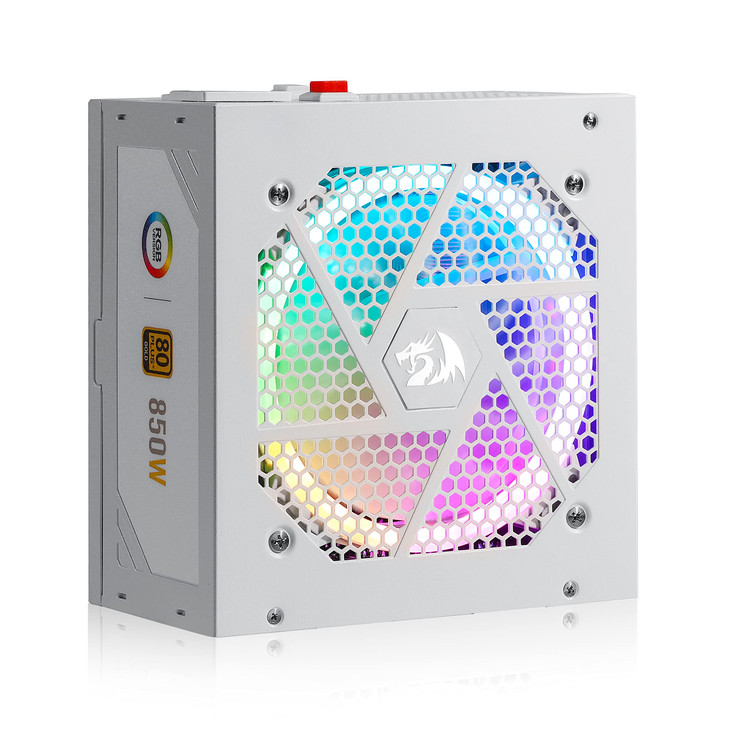 Redragon RGPS850W 80 Gold 850 Watt Power Supply wUpgraded ATX 31 PCIe 51 Fully Modular 12VHPWR Cable Included 100 Japane