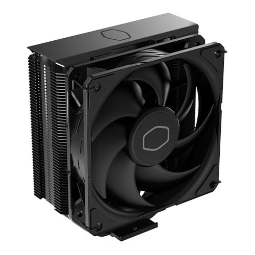 Cooler Master Hyper 212 Black CPU Cooler SickleFlow 120 Edge PWM Fan Aluminum Top Cover 4 Copper Heat Pipes 152mm Tall A