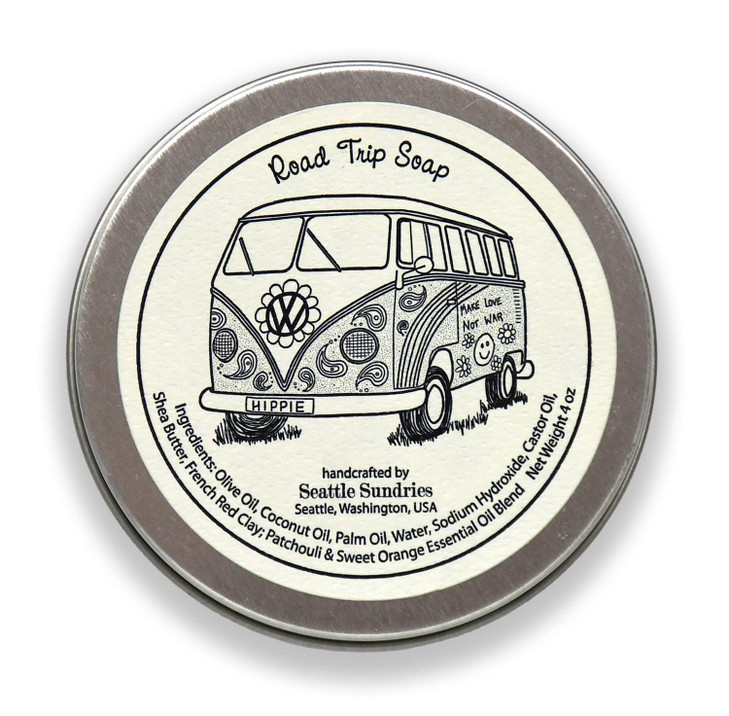 Seattle Sundries Patchouli Soap Bar for Women & Men - 1 (4oz) Handmade Bar Soap in a Retro Gift Tin - Boho Aesthetic Stocking Stuffer Idea online at globaldelivered