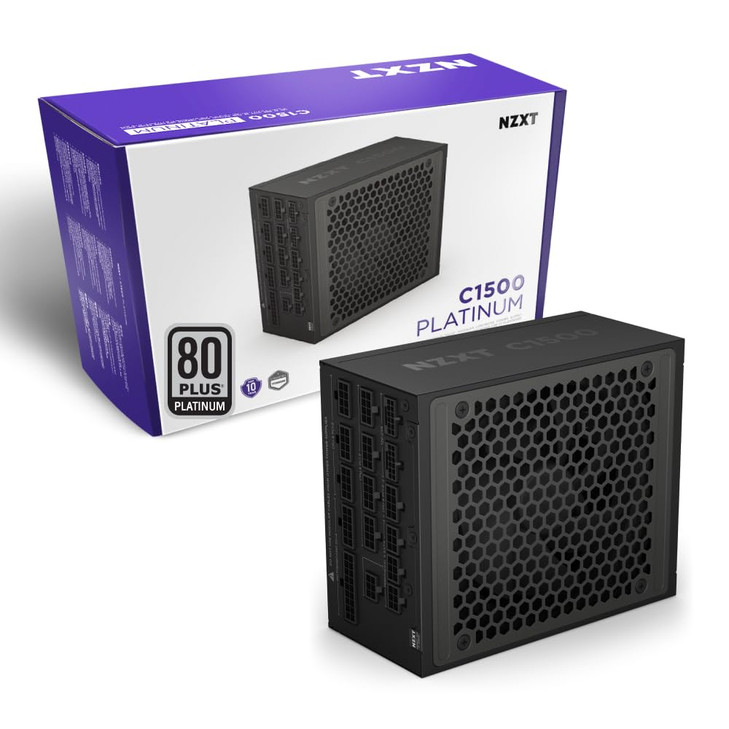 NZXT C1500 Platinum ATX 31 Fully Modular LowNoise PC Gaming Power Supply 1500 Watts 80 Plus Platinum Dual 12V2x6 Connect