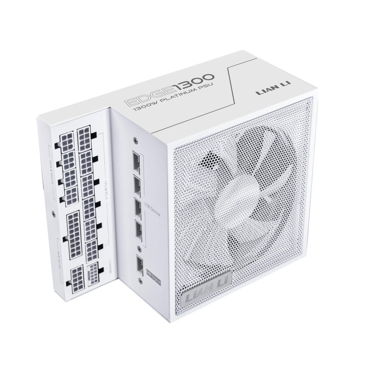 Lian Li Edge Series1300W Full Modular Power Supply80 Plus PlatinumATX 30 31PCIE 51LShape Design for Dual Chamber Case120