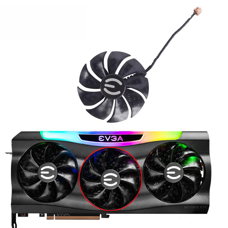 PLD09220S12H Graphics Card Fan Replacement for EVGA RTX 3070 3080 TI 3090 FTW3 Ultra GPU Cooling Fan FanB