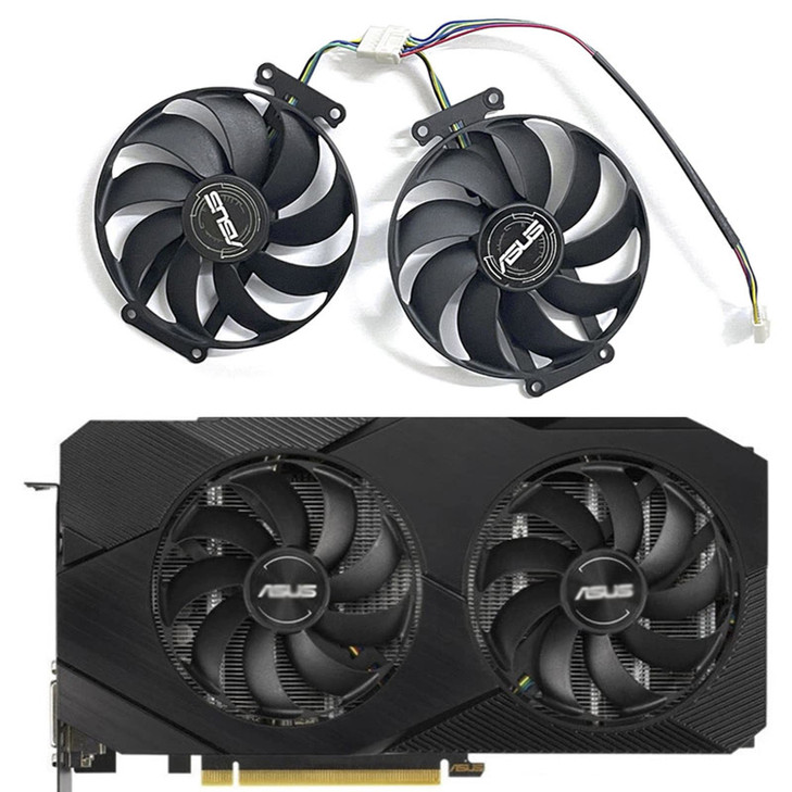 FDC10H12S9C T129215SU 6PIN RTX 2060 Super GPU Fan for ASUS GTX 1660 1660Ti Dual EVO OC RTX2070 Graphics Card Cooler Fan