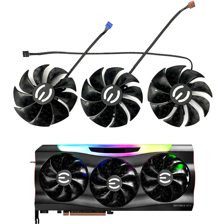 87MM PLD09220S12H RTX3080 RTX3070 Graphics Card Fan Replacement for EVGA GeForce RTX 3070 3080 TI 3090 FTW3 Cooler Fan B