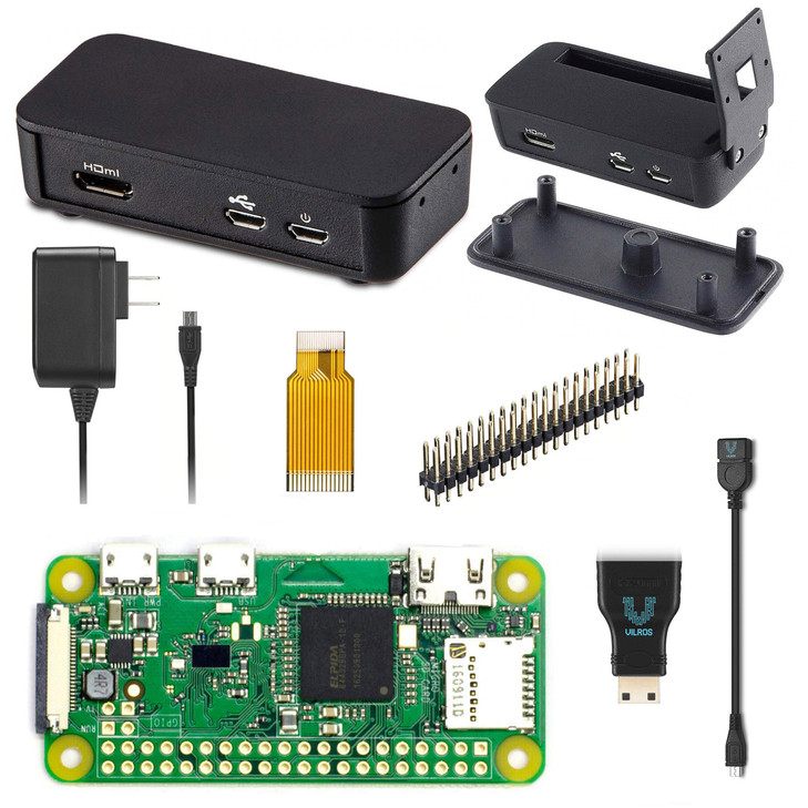 Raspberry Pi Zero W Basic Starter Kit Black Case