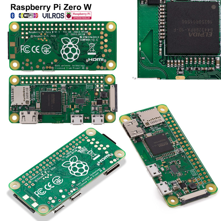 Raspberry Pi Zero W Basic Starter Kit Black Case