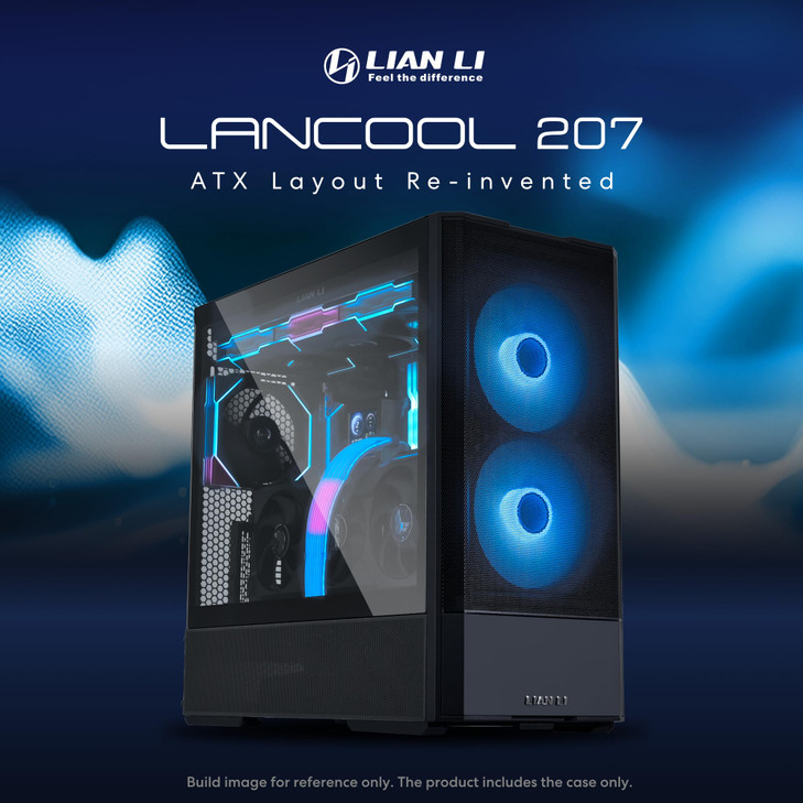 LIAN LI LANCOOL 207 Compact ATX RGB Gaming Computer Case Airflow Optimized Mesh Panels Tower Chassis w 2x140mm ARGB2x120