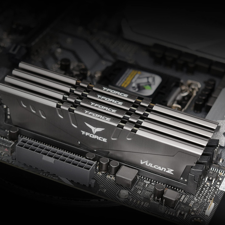 TEAMGROUP TForce Vulcan Z DDR4 DRAM 16GB Kit 2x8GB 3200MHz Desktop Memory Module PC425600 CL16 Ram Gray TLZGD416G3200HC1