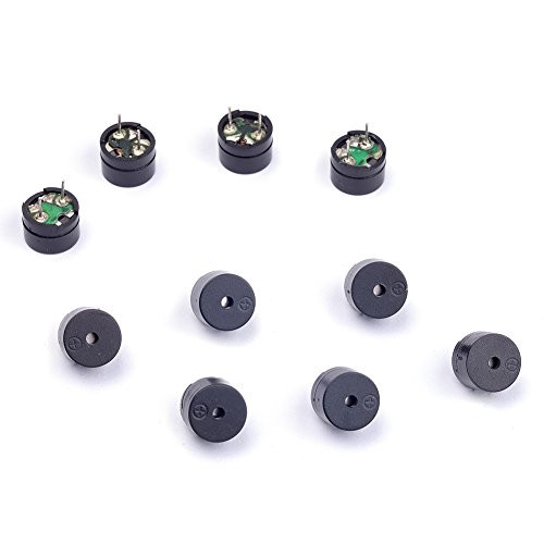 Cylewet 10Pcs 5V 2 Terminals Passive Electronic Alarm Buzzer Electromagnetic Beeper AC Impedance for Arduino Pack of 10
