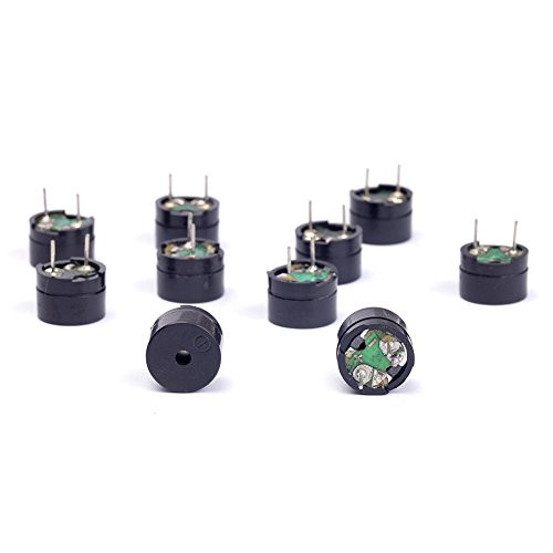 Cylewet 10Pcs 5V 2 Terminals Passive Electronic Alarm Buzzer Electromagnetic Beeper AC Impedance for Arduino Pack of 10