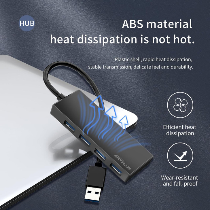 ANYPLUS USB 30 Hub 4 Port USB Hub SplitterPortable USB Adapter Mini Multiport Expander for Desktop Laptop Xbox Flash Dri