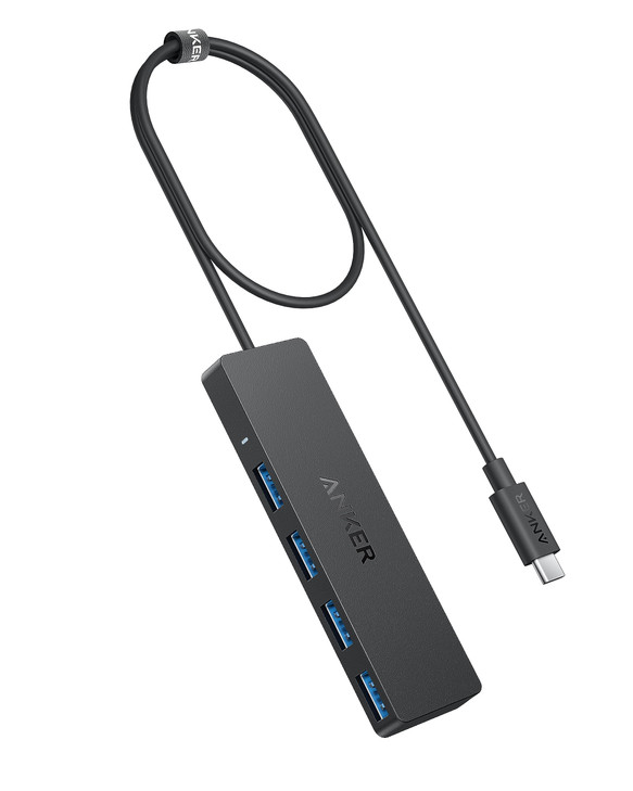 Anker USB C Hub 4 Ports Multiple USB 30 Hub with 5Gbps Data Transfer Extender for Type C Port Laptop PC Desktop and More