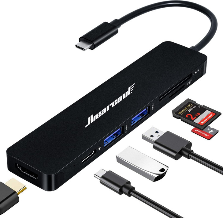 Hiearcool USB C Hub USBC Hub MultiPort Adapter for MacBook ProAir M1 M2 4K HDMI USBC Dock Dongle for iPad and Other Type