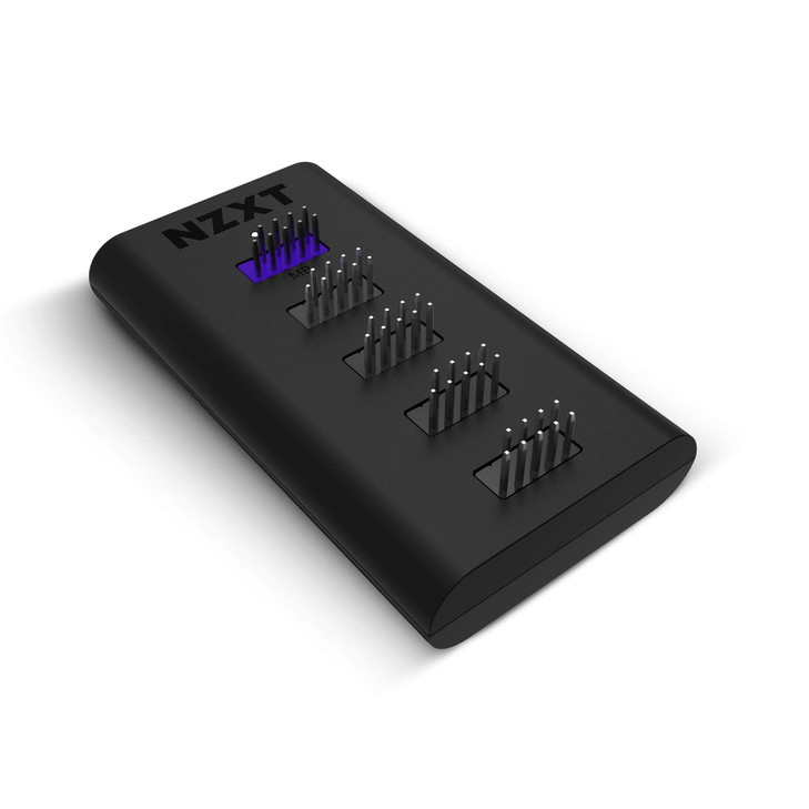 NZXT Internal USB Hub 3 Expands 4 USB 20 Ports Sleek Multifunctional Design SATA Power Connection Plug and Play