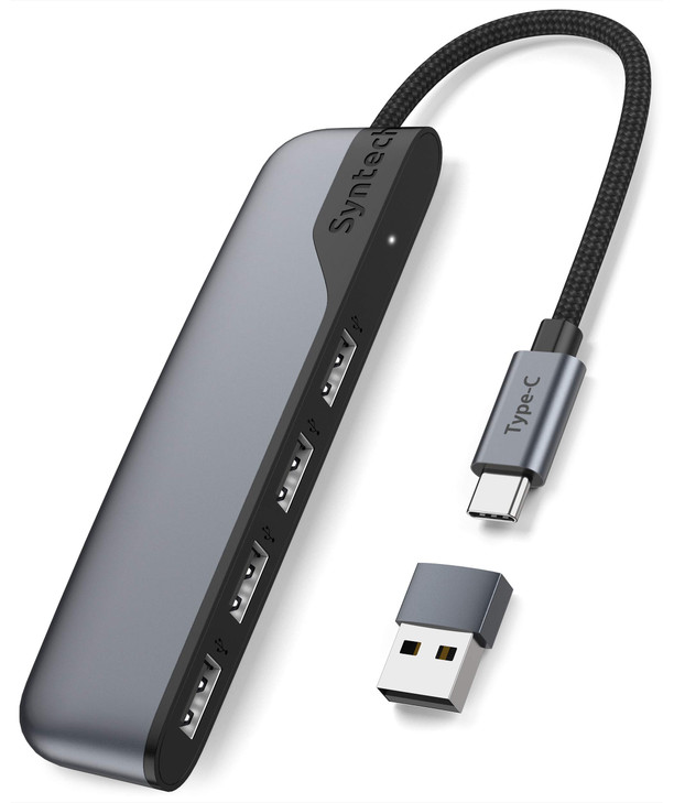 Syntech USB C to USB Hub 4 Ports Syntech Type C to USB 30 Hub with A USB C to USB Adapter USB 20 Thunderbolt 3 to USB Hu