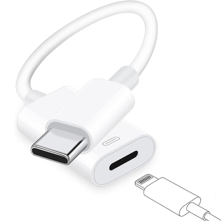 USB C to Lightning Headphone Audio Adapter for iPhone 17 16 15 Plus Pro Max with Charge DataType C Male to Female Lightn
