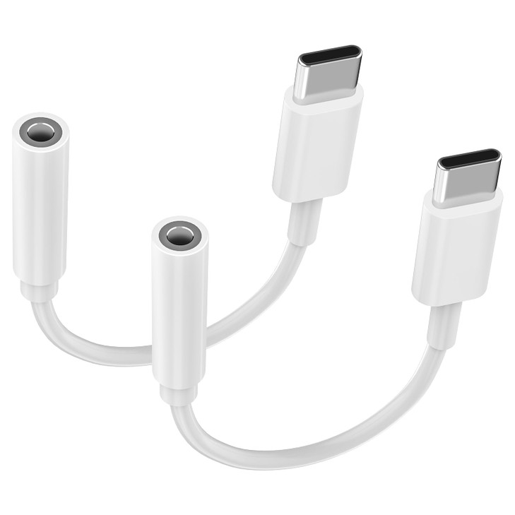 Apple MFi Certified USB C to 35 mm Headphone Jack Adapter 2 Pack Earphone Audio Jack Aux Dongle Cable for iPhone 17 Air