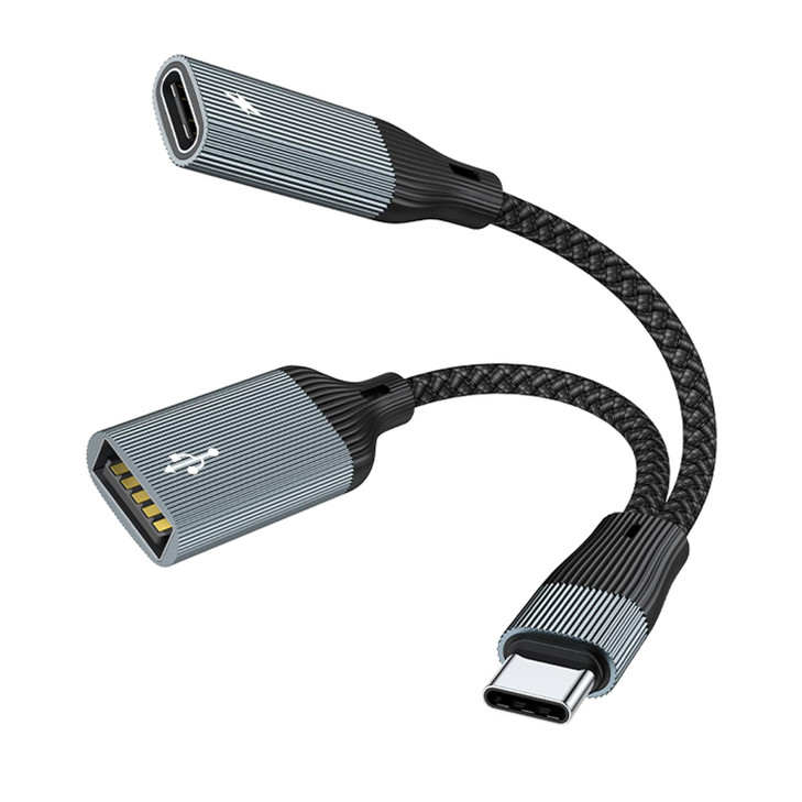 Jadebones USB C Splitter 2in1 USB C Headphone Adapter Audio Dongle Cable with PD 60W Charging Port Compatible with iPhon