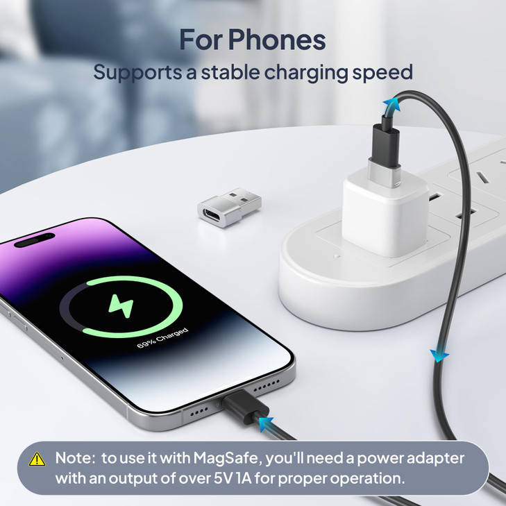 Basesailor for iPhone 17 16 Car Charger Adapter 3PackUSB Male to USB C Female AdapterType C Cable Converter for Apple Ai