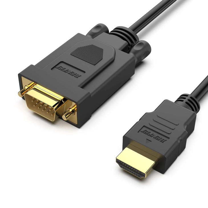 BENFEI HDMI to VGA 15 Feet Cable UniDirectional HDMI Source to VGA Display Cable Male to Male Compatible for Computer De