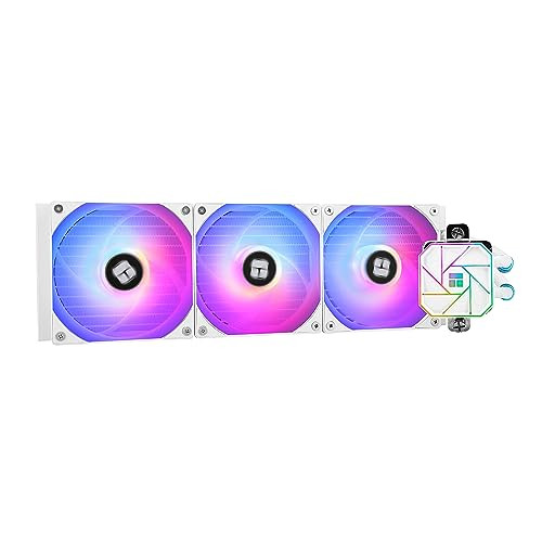 Thermalright Aqua Elite 360 White V3 Aio Water Cooling 360 Liquid Cooling Row ARGB PWM Cooler Fans for Intel LGA11501151