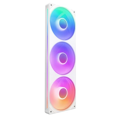 NZXT F360 RGB Core 360mm SingleFrame Fan Unit with 3 x 120mm RGB Fans Speed Lighting Control High Static Pressure Airflo