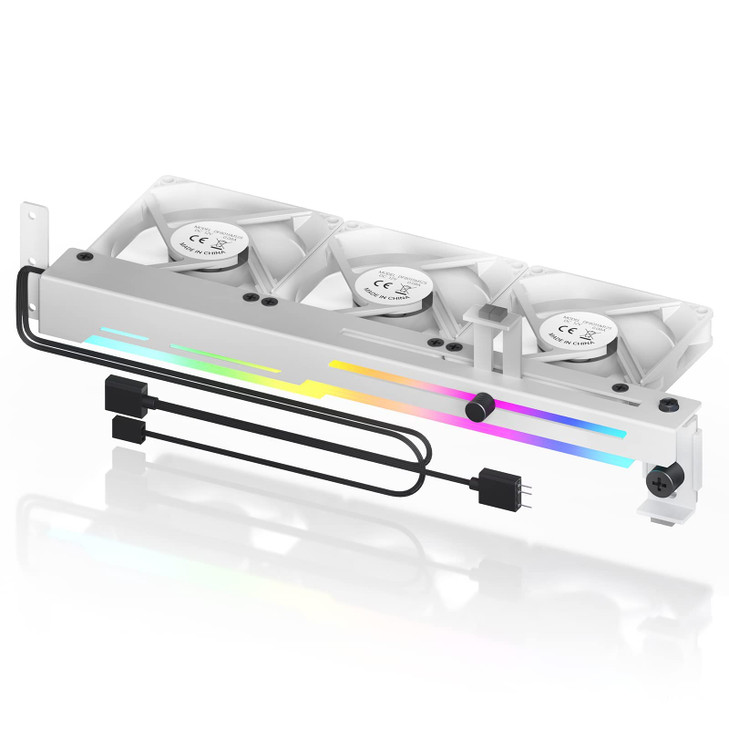 AsiaHorse Graphics Card Cooler with ARGB 5V 3Pin LED and Three 80mm Fans RGB LED Graphics Card Holder GPU Cooler Easy In