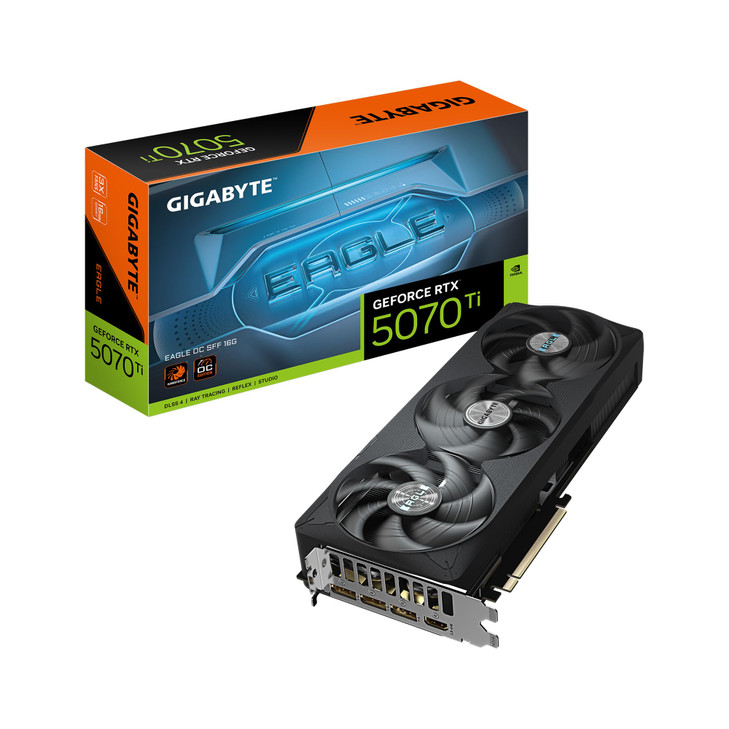GIGABYTE GeForce RTX 5070 Ti Eagle OC SFF 16G Graphics Card 16GB 256bit GDDR7 PCIe 50 WINDFORCE Cooling System GVN507TEA