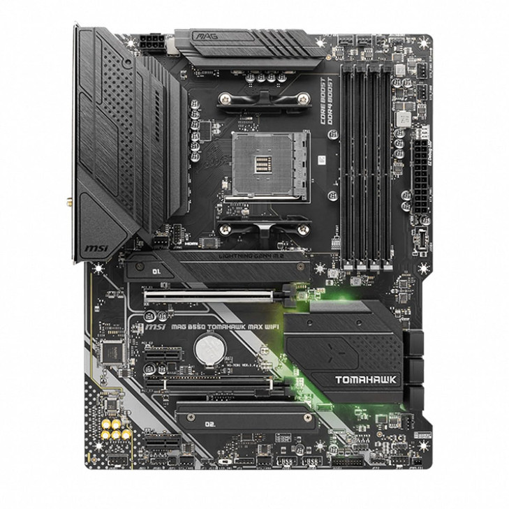 MSI MAG B550 Tomahawk MAX WiFi Gaming Motherboard AMD Ryzen 5000 Series AM4 DDR4 PCIe 40 SATA 6Gbs M2 USB 32 Gen 2 HDMID