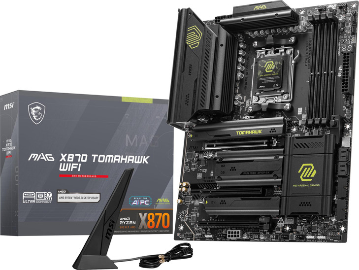 MSI MAG X870 Tomahawk WiFi Gaming Motherboard AMD Ryzen 900080007000 Series Processors AM5 DDR5 PCIe 50 M2 Gen5 SATA 6Gb