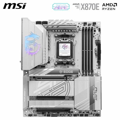 MSI MPG X870E Edge TI WiFi Motherboard ATX Supports AMD Ryzen 90008000 7000 Processors AM580A SPS VRM DDR5 Memory Boost