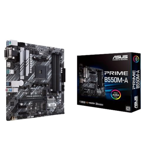 ASUS Prime B550MA WiFi II AMD Micro ATX Motherboard with PCIe 40 WiFi 6 ECC Memory HDMI 21 RGB Header
