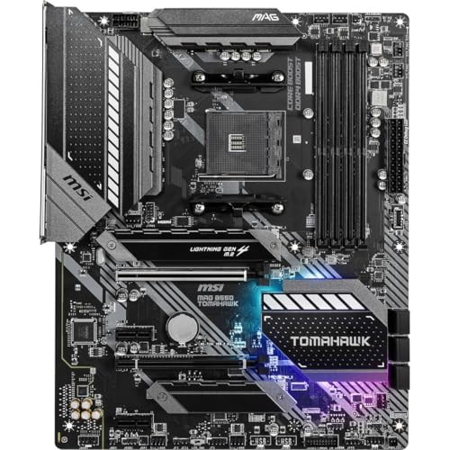 MSI MAG B550 Tomahawk Gaming Motherboard AMD Ryzen 5000 Series AM4 DDR4 PCIe 40 SATA 6Gbs M2 USB 32 Gen 2 HDMIDP 25Gbps