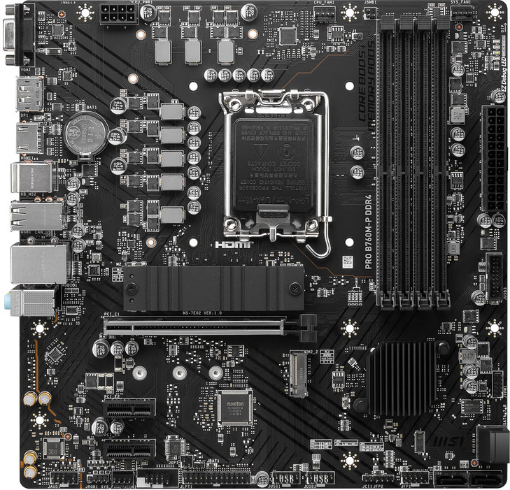 MSI PRO B760MP DDR4 ProSeries Motherboard Supports 12th13th14th Gen Intel Processors LGA 1700 DDR4 PCIe 40 M2 USB 32 Gen