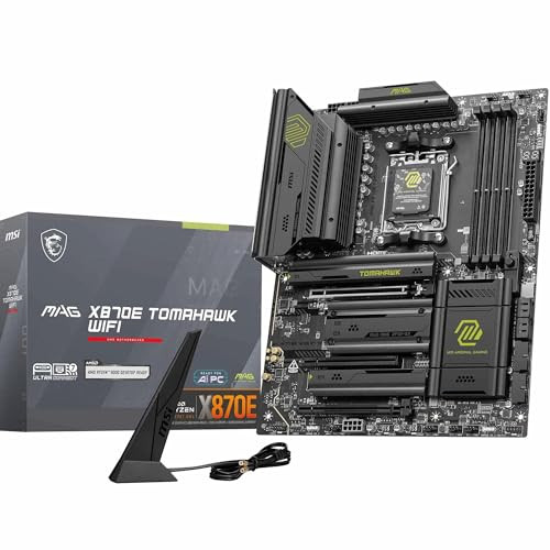 MSI MAG X870E Tomahawk WiFi Motherboard ATX Supports AMD Ryzen 90008000 7000 Processors AM580A SPS VRM DDR5 Memory Boost