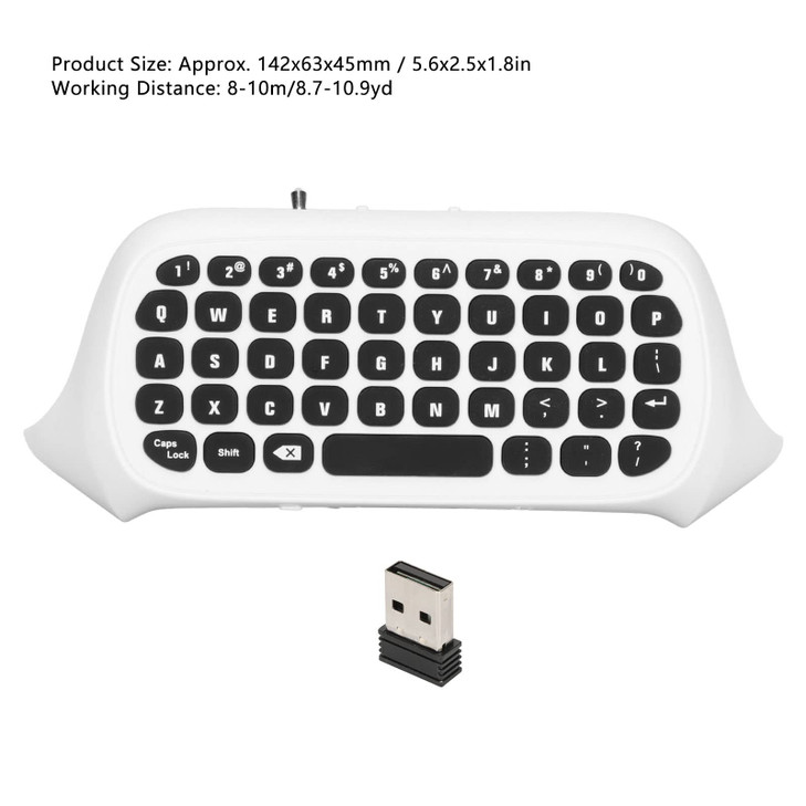 Gugxiom Mini Game Keyboard for Series XSeries SOneOne S Controller Chatpad Keypad with 24G Receiver and 35mm Audio Jack