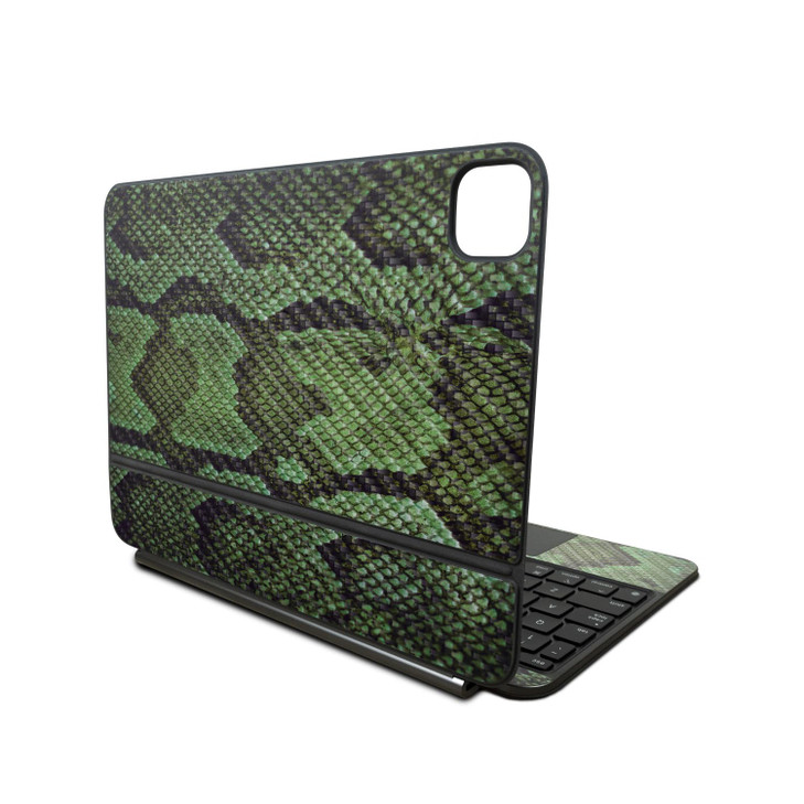 Carbon Fiber Skin Compatible With Apple Magic Keyboard for iPad Pro 11inch M4 2024 Green Serpent Premium 3M Vinyl Protec
