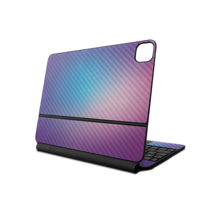 Carbon Fiber Skin Compatible with Apple Magic Keyboard for iPad Pro 13inch M4 2024 Royal Haze Premium 3M Vinyl Protectiv