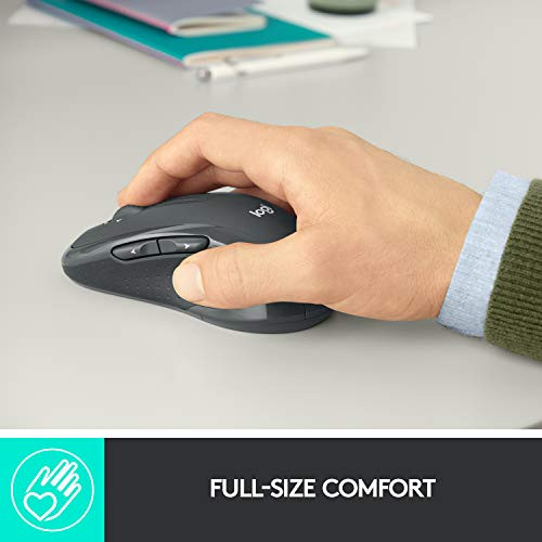 Logitech M510 Wireless Mouse Mouse for Laptop and PC with USB Unifying Receiver Programmable Buttons Graphite