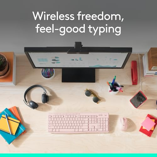 Logitech MK270 Wireless Keyboard and Mouse Combo for Windows 24 GHz 8 Multimedia Keys PC Laptop Wireless Keyboard Compac